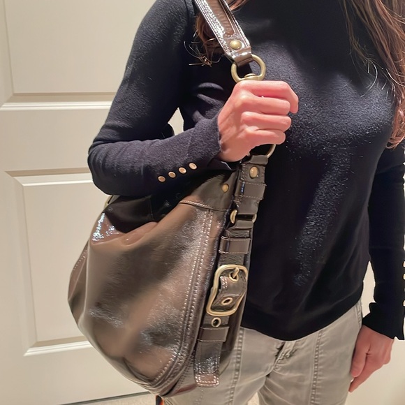 Coach Brown Patent Leather Shoulder bag - Picture 9 of 9
